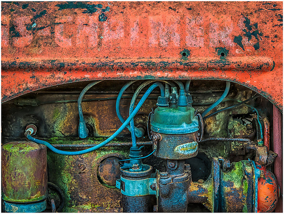Grungy Tractor Engine
