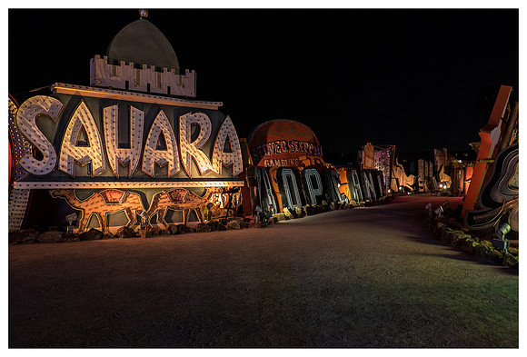Corridor of Old Neon Signs
