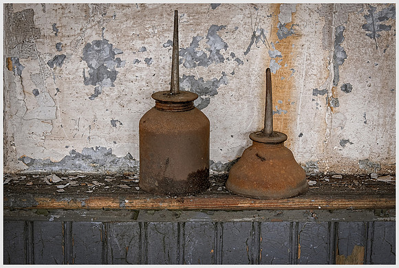 Rusty Oil Tins