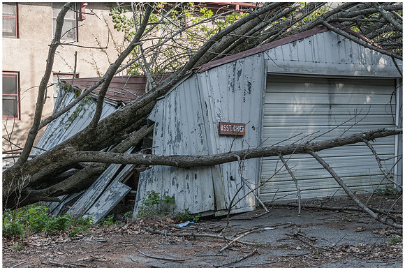 Crushed Assistant Chief Garage at Greystone