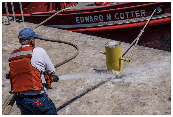 Hosing Down the Dock