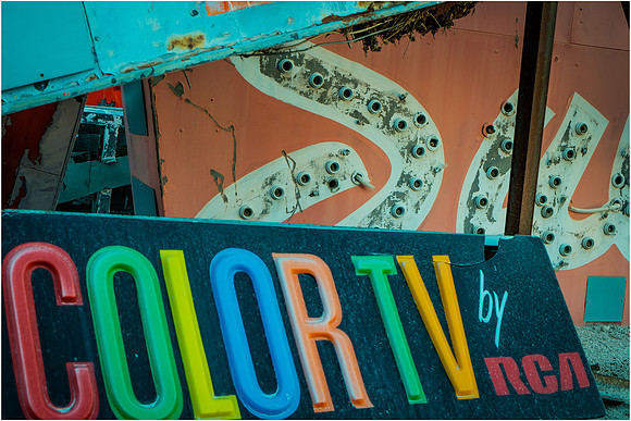 Vintage RCA Color TV Sign