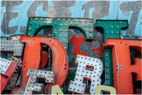 Stacked Neon Letters