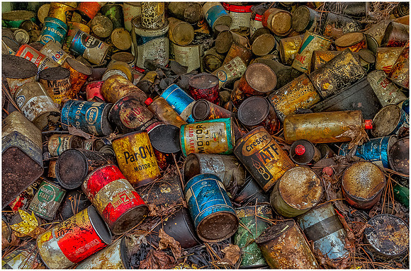 Discarded Oil Cans